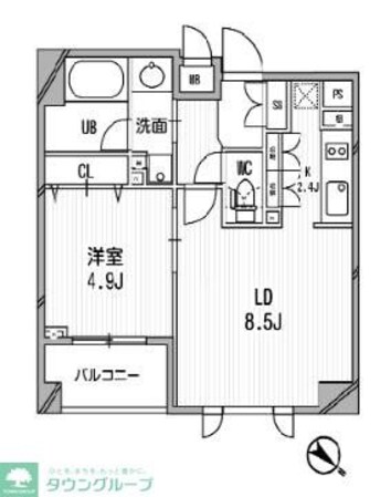 クリオ渋谷ラ・モードの物件間取画像